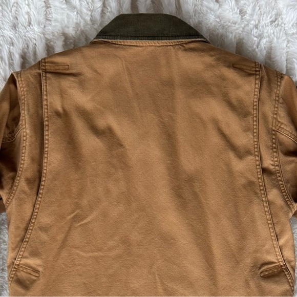 LL Bean Vintage Chore Coat Barn Jacket Tan Womens S - Picture 12 of 16